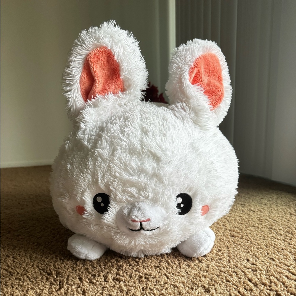 Fluffy White Bunny Plush Toy